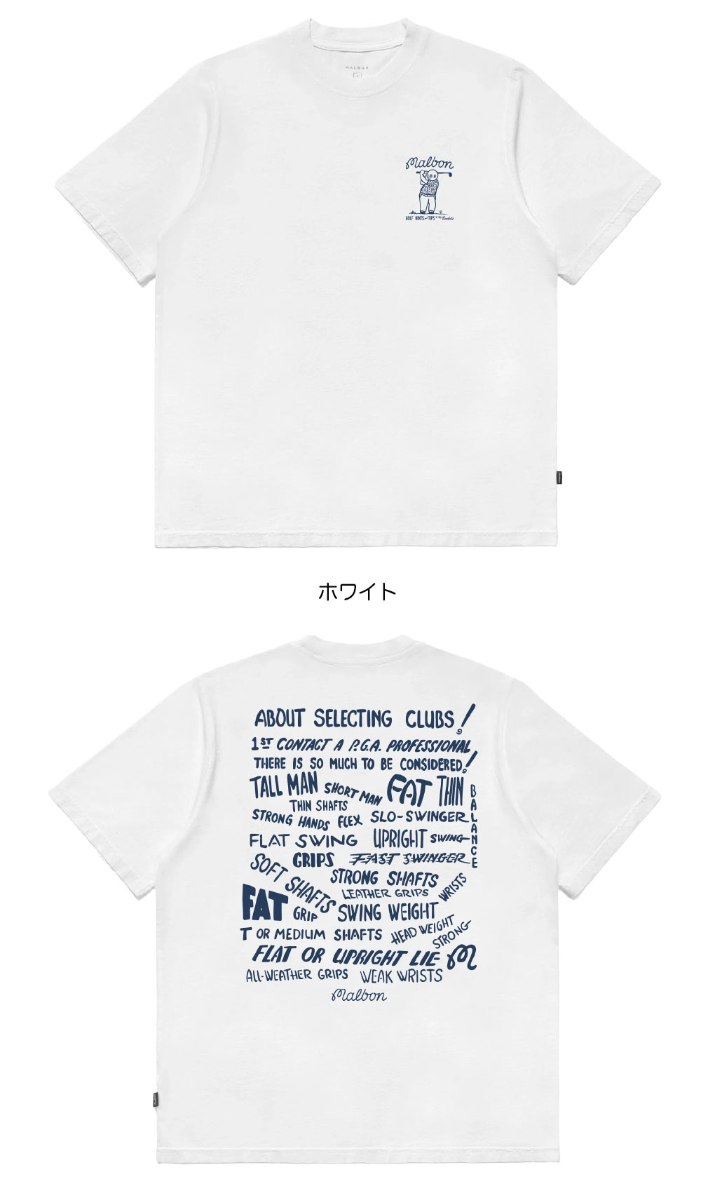 マルボンゴルフ ウェア Tシャツ M-9223 CLUB SELECT SS T-SHIRT メンズ ゴルフウェア malbon golf 2025秋冬モデル USモデル 並行輸入品