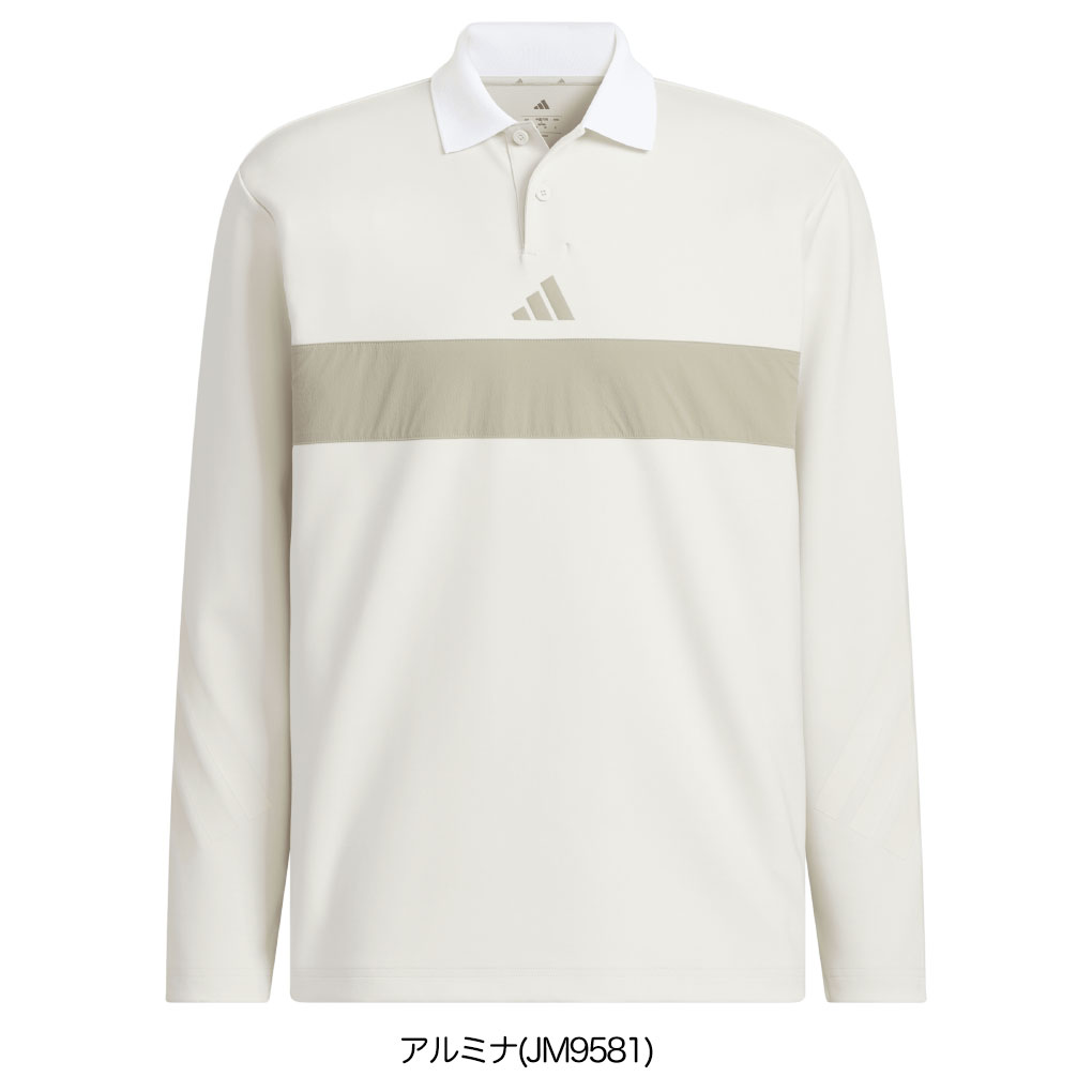 アディダス ビヨンド ザ コース カラーブロック 長袖ポロシャツ JUW95 メンズ ゴルフウェア ゴルフ 2025秋冬モデル adidas 日本正規品