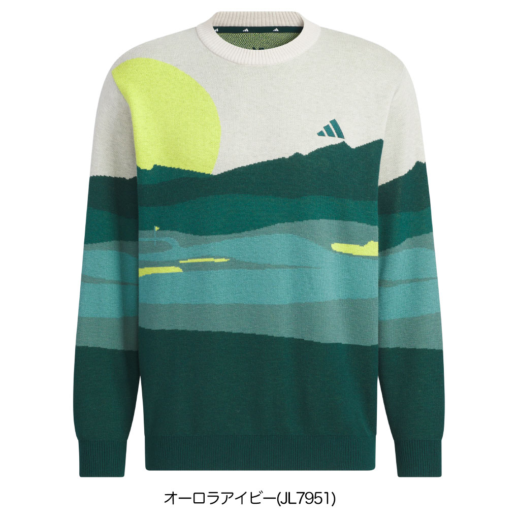 アディダス グラフィック クルーネックセーター JVU98 メンズ ゴルフウェア ゴルフ 2025秋冬モデル adidas 日本正規品