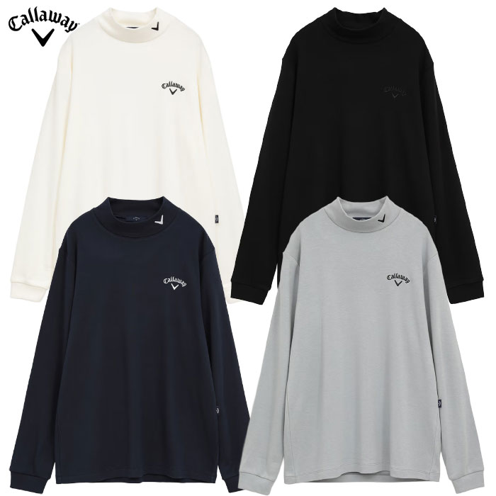 キャロウェイ 裏起毛スムースモックネックシャツ C25233111 長袖 メンズ Callaway ゴルフウェア 2025秋冬モデル 日本正規品