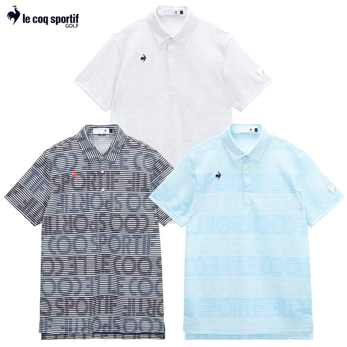 Le Coq Sportif Graphic Logo Border Short-Sleeve Shirt LG6SHS06M Men's Golf Wear Golf le coq sportif golf 2026 Spring/Summer Model Japan Authentic