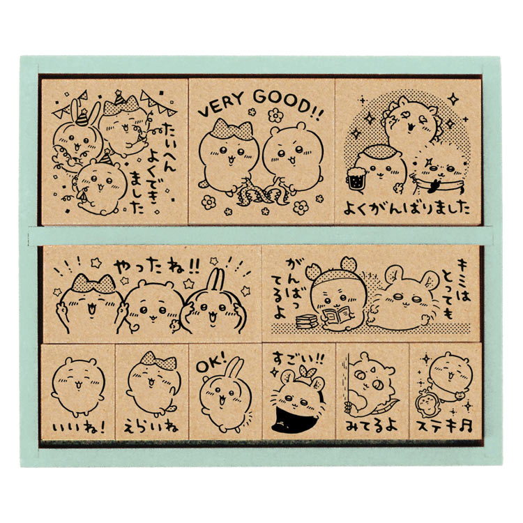 잡화 치이카와 목제 호우비 스탬프 파티 (치이카와) 비벌리 BEV-SDH-134 [CP-CH] 문구 스탬프 선물 생일 선물