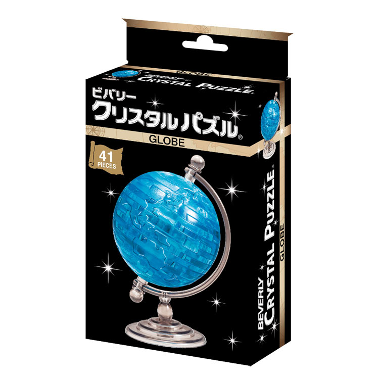 商品名地球儀 ピース数41 サイズW95×H175×D48mm 品 番BEV-50325 メーカービバリー 商品説明透明ピースを組み上げる立体ジグソーパズル 陸と海のレリーフが美しい地球儀が出来上がります。 セット内容：パズルピース41個、解説書：1枚 パッケージ：W95×H175×D48mm （ヘッダー収納時：W95×H147×D48mm） 素材：本体…PS、パッケージ…紙 補 足【立体パズル】【クリスタルパズル】【透明パズル】【-108】【202512】【色：ブルー】