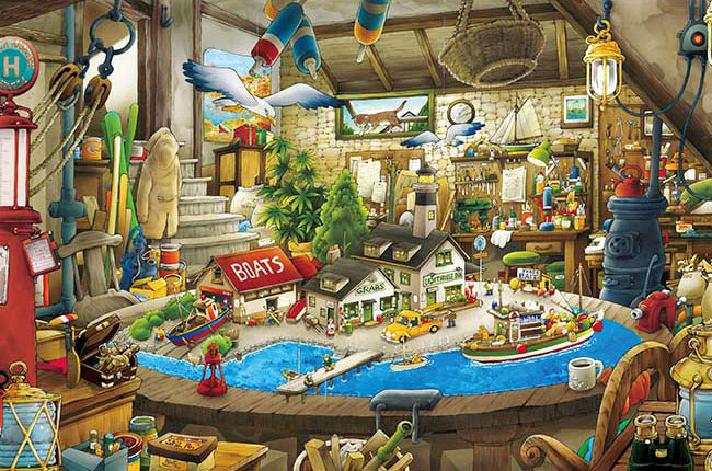 Illustration - ジグソーパズル リトル ハーバー (渓川弘行) 1000ピース アップルワン APP-1000-859 パズル Puzzle ギフト 誕生日 プレゼント 誕生日プレゼント