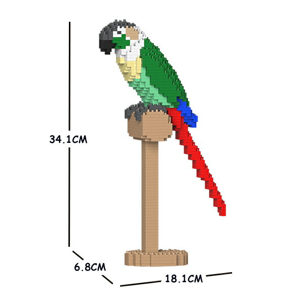 JEKCA ジェッカブロック ホオミドリアカオウロコインコ 01S-M02 Sculptor ST19MA20-M02