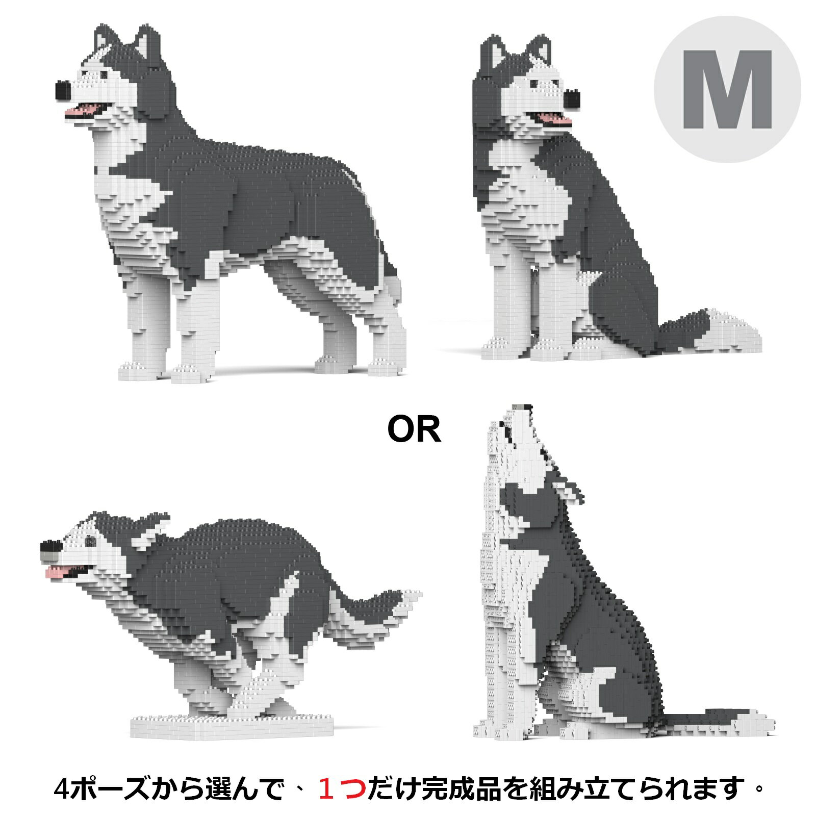 動物 送料無料 4 In 1 ネコ Block Animal 犬 いぬ ねこ Cat パズル 01c M04 猫 大人向けおもちゃ 送料無料 Dog ホビー Jekca ジェッカブロック ハスキー 4 In 1 パック 01c M04 Craftsman Cm19hsk01 M04 Jekca
