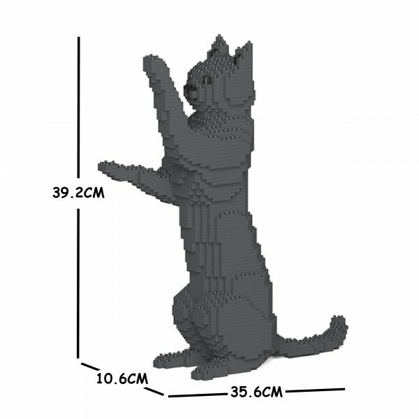 JEKCA ジェッカブロック 灰色猫 (濃い色) ねこ 15S-M03 Sculptor
