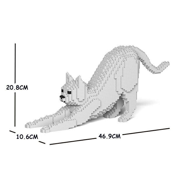 乐天商城 - JEKCA ジェッカブロック 白猫 ねこ 09S-M01 Sculptor