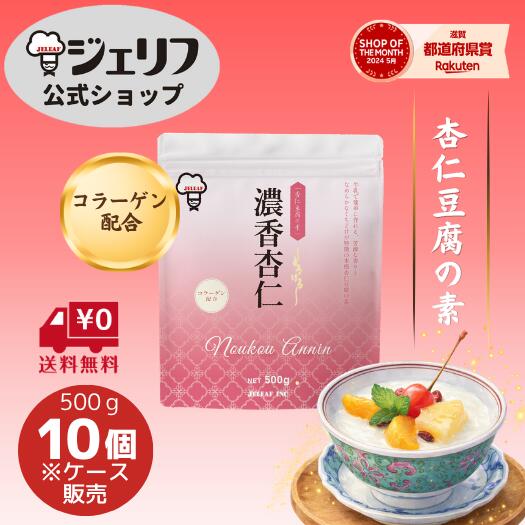 ケース販売 杏仁豆腐の素 業務用 プレミックス 本格中華 デザート リニューアル 〔濃香杏仁 500g/10個入〕