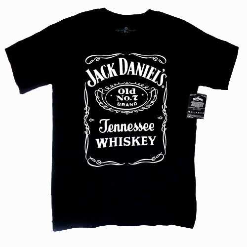 USA JACK DANIEL's（ジャックダニエル）社正規ライセンス品 Tシャツ,フェス御用達！メンズtシャツ ブラック,ロックt,ロックtシャツ,ロックT(パンク ロック ファッション ROCK ロックTシャツ 黒 かっこいい 服 半袖)メンズモノ