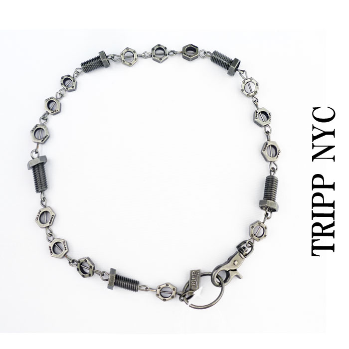 ウォレットチェーン TRIPP NYC (トリップニューヨーク)ボルト ナットのウォレット チェーン アクセサリーバンド パンク ロック ファッション ROCK ロックスタイル アクセサリー メンズ 財布 ロックファッション パンクファッション パンク系