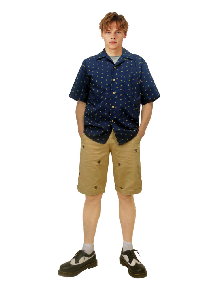 開襟シャツ トラッドシャツ アロハシャツ 総柄 パイナップルプリント 柄シャツ アメリカン レトロ ボーリングシャツ キューバシャツ 半袖 メンズ 人気 カジュアル オープンカラーシャツ リゾート ストリート アイヴィー ミドル シニア ライブ フェス 春 jellybeans-select-10007115 WAD(ワドセレクト) サンプル画像2