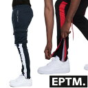 トラックパンツ カーゴパンツ EPTM エピトミ ラインパンツ サイドジッパー スキニー スキニーパンツ 黒 ホワイト 白 レッド ブランド ストレッチ ストリート系 ストリートファッション 裾ジップ ZIP スリムジャージ スウェットパンツ ジム トレーニング コーデメンズモノ