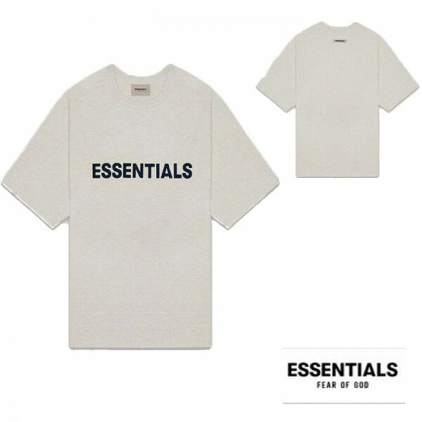 tシャツ Fear of God(フィア オブ ゴッド)FOG ESSENTIALS(エフオージー エッセンシャルズ)薄いグレー ビックtシャツ トップス ブランド オシャレ ゆったり 綿 人気 tシャツ ユニセックス メンズ 半袖 グランジ 無地 メンズ モード系 おしゃれ 夏コーデ