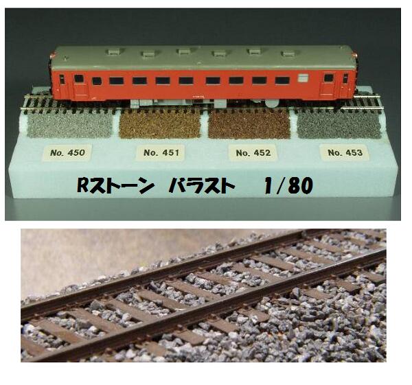 JEMA(ギフトと模型材料)shopのRストーン バラスト 1／80 幹線 450｜アングル2