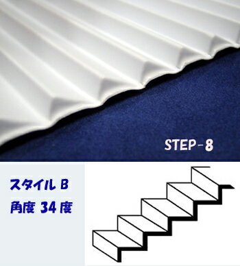 楽天JEMA（ギフトと模型材料）shop【1/48 O】幅広の階段（スチレン）1枚入り STEP-8