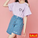 【期間限定 / 30％OFF】接触冷感肩あきロング丈Tシャツ jennilove ジェニィラブ jenni ジェニィ キッズ ジュニア 女の子 子供服 通学 トップス レッスン おでかけ 130cm 140cm 150cm 160cm あす楽対応 セール