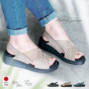 サンダル レディース ぺたんこ 歩きやすい サンダル レディース 厚底 クッション 厚底サンダル 軽量 旅行 ウェッジソール サンダル 厚底 日本製 ストラップ...