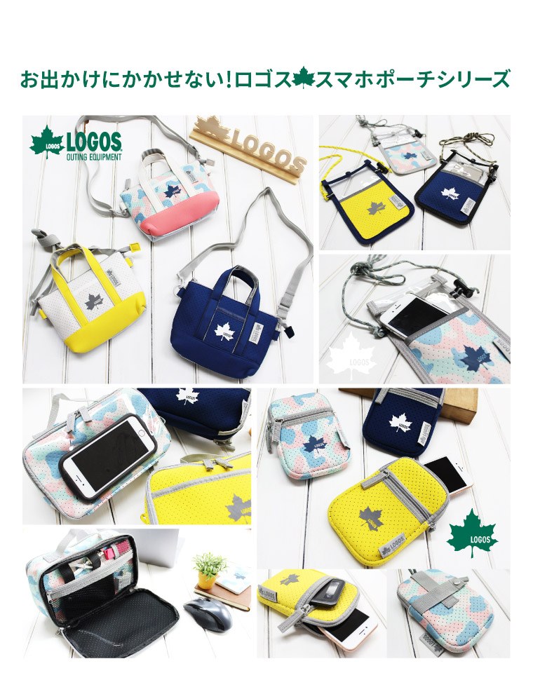 LOGOS ロゴス スマホポーチ 入れたまま操作 指紋認証OK PVC ショルダーバッグ 斜め掛け ミニショルダーバック クリア素材 透明 かわいい おしゃれ 小さめ 小物入れ iphone 通話 キャンプ レジャー アウトドア ポシェット スマートフォン ケース カバー &SMART.mini