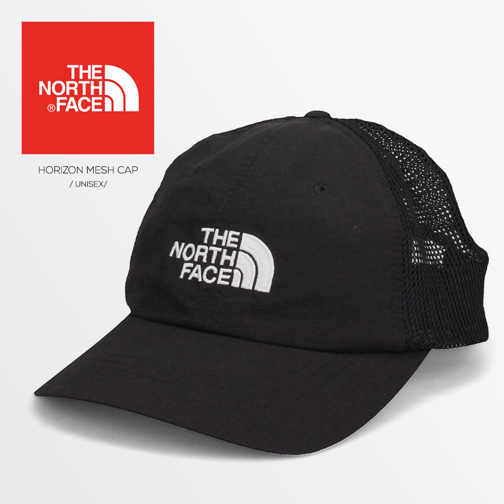 ノースフェイス 帽子 レディース キャップ メンズ HORIZON MESH CAP ホリゾンメッシュキャップ ロゴ ユニセックス スポーツ アウトドア ワークキャップ ゴルフ メッシュ 通気性 紫外線対策 UVケア 日焼け防止 THE NORTH FACE NF0A55IU JK3 送料無料