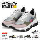 Atlantic STARS アトランティックスターズ レディース AVA アバ ローカット スニーカー レディース おしゃれ 本革 レディーススニーカー ブラ...