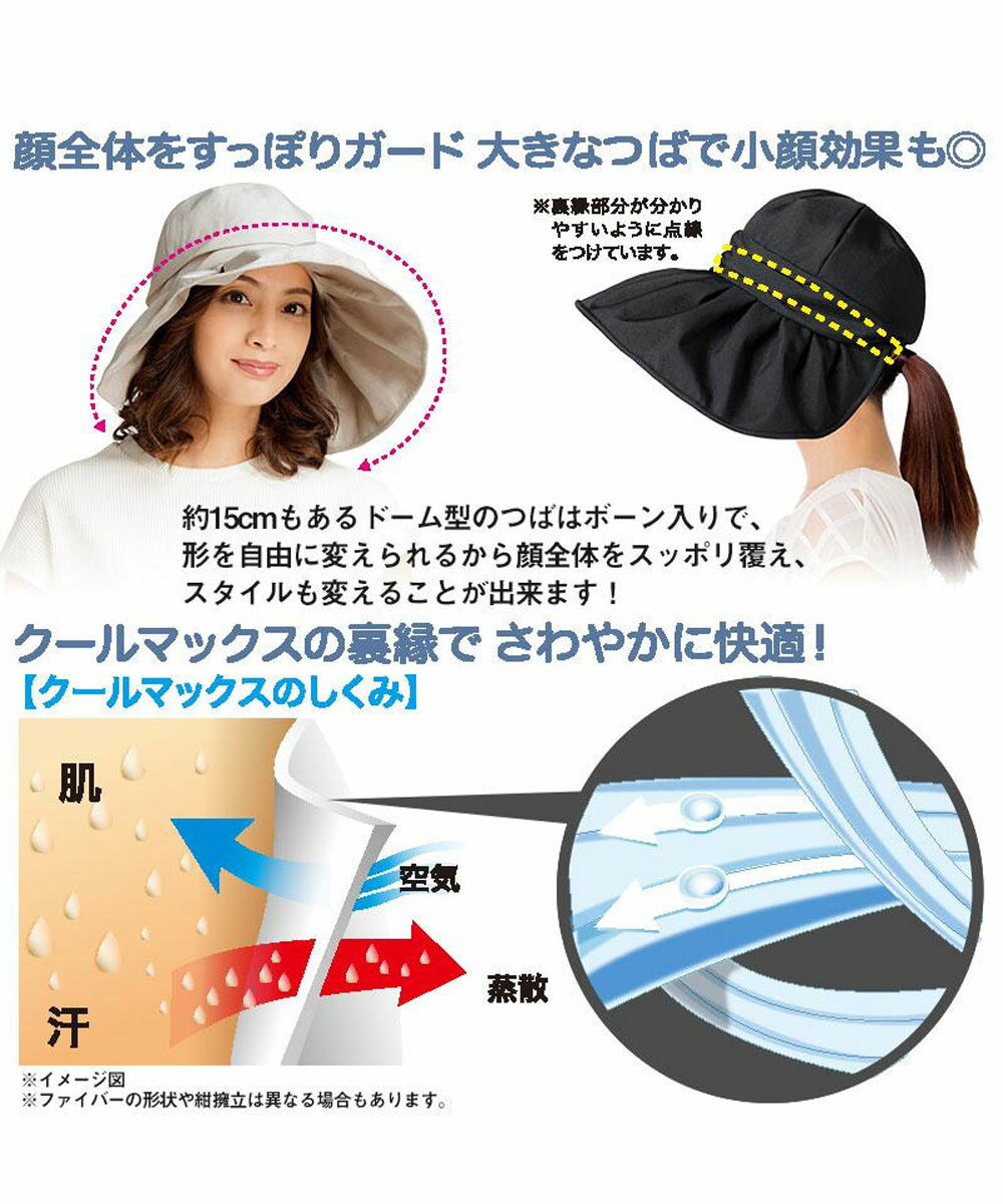クールUV日傘帽子 ハット レディース uv 帽子 レディース つば広 uvカット 折りたたみ コンパクト 大きいサイズ 夏 夏用 ひんやり 接触冷感 メッシュ帽子 黒 ブラック ベージュ ガーデニング 自転車 小顔効果 遮熱 遮光 11