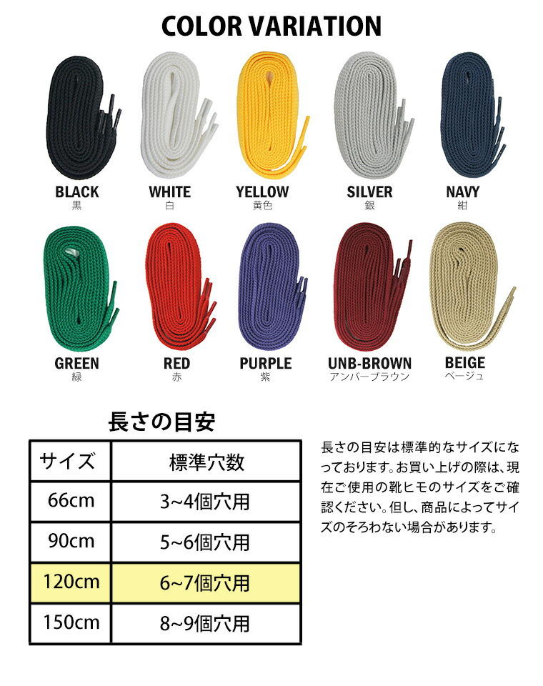 コロンブス スニーカー用 靴紐 シューレース 石目タイプ 120cm レースアップ スニ...