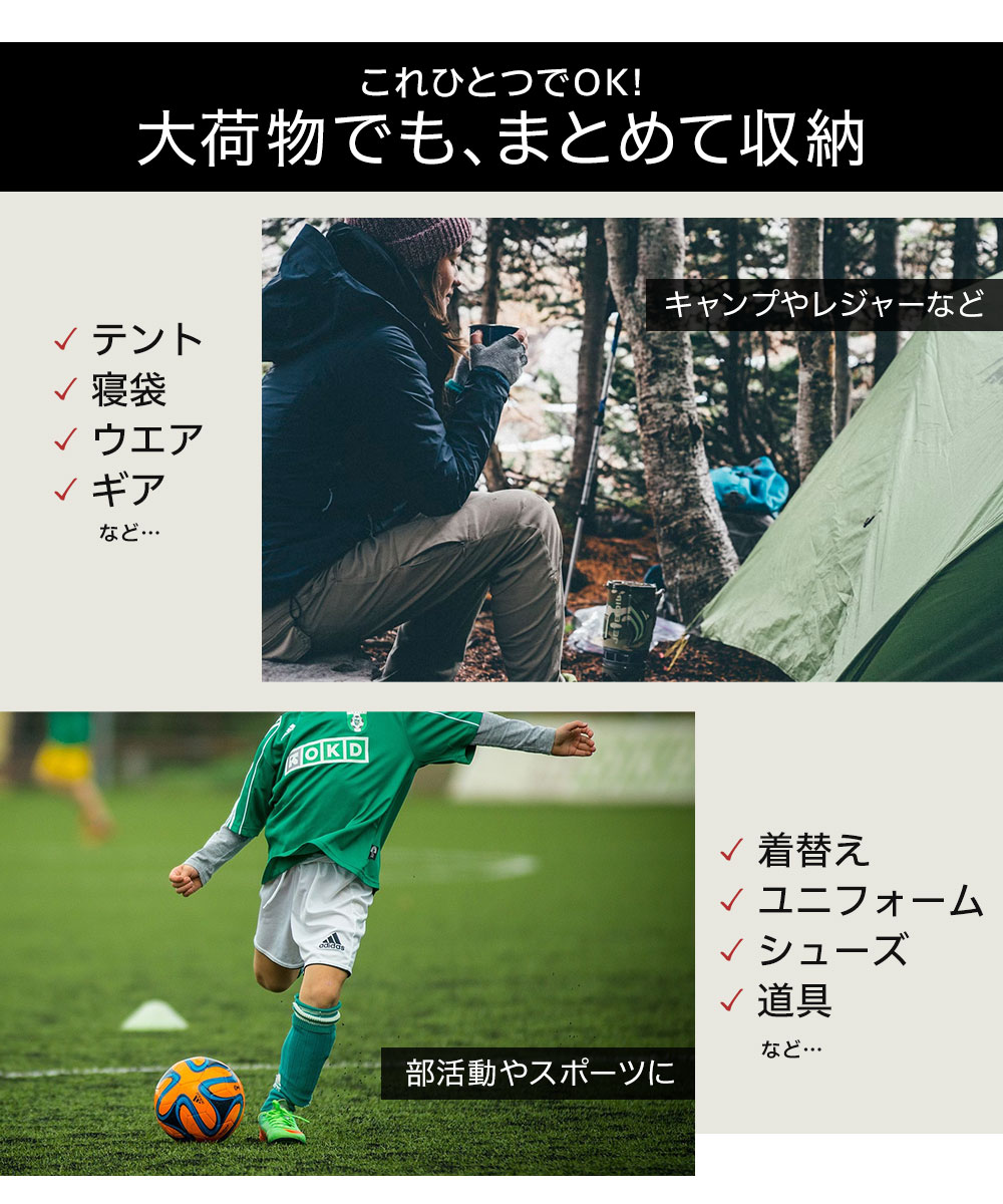 ボストンバッグ 旅行 大容量 メンズ レディース 96L 折り畳み パッカブル 大型 キャンプ アウトドア スポーツ 部活 引越し ランドリー スタイリスト 入院 介護 幼稚園 保育園 旅行バッグ サブバッグ 軽量 ポリエステル 特大 大きい 防災 黒 ブラック ビッグボストン L 5010 jerico-10013735 Jerico楽天市場店 サンプル画像3