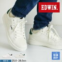 エドウィン スニーカー メンズ 白 軽量 ローカット コートタイプ 靴 シューズ 軽い ローカットスニーカー メンズスニーカー ホワイト アイボリー 歩きやすい...