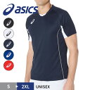 アシックス tシャツ 半袖シャツ トレーニングウエア スポーツウェア ゲームプラシャツ 半袖 ジュニア レディース メンズ バレーボール バレー バスケ ハンド...