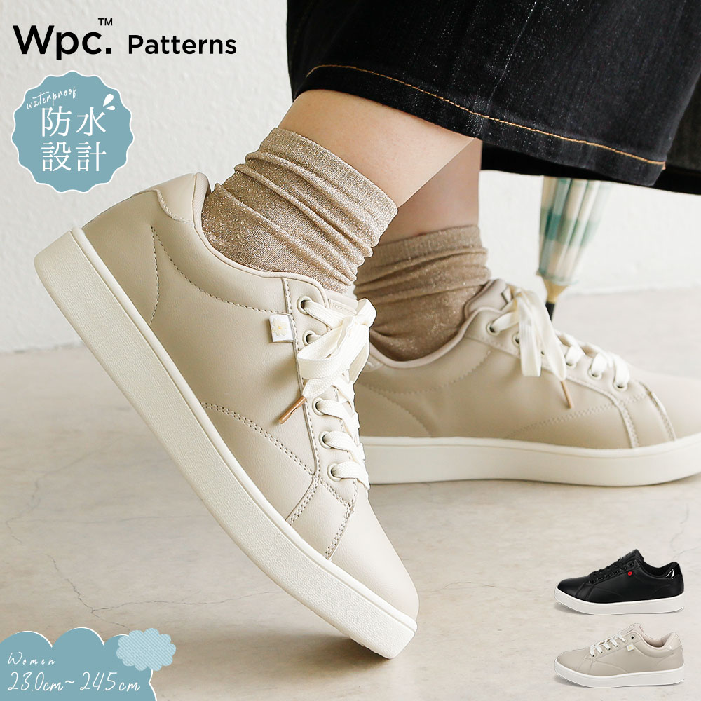 wpc スニーカー 防水 レディース 雨 軽量 軽い ローカット 履きやすい 疲れにくい おしゃれ かわいい カジュアル 大人 通勤 通学 デイリー 雨靴 レイ...