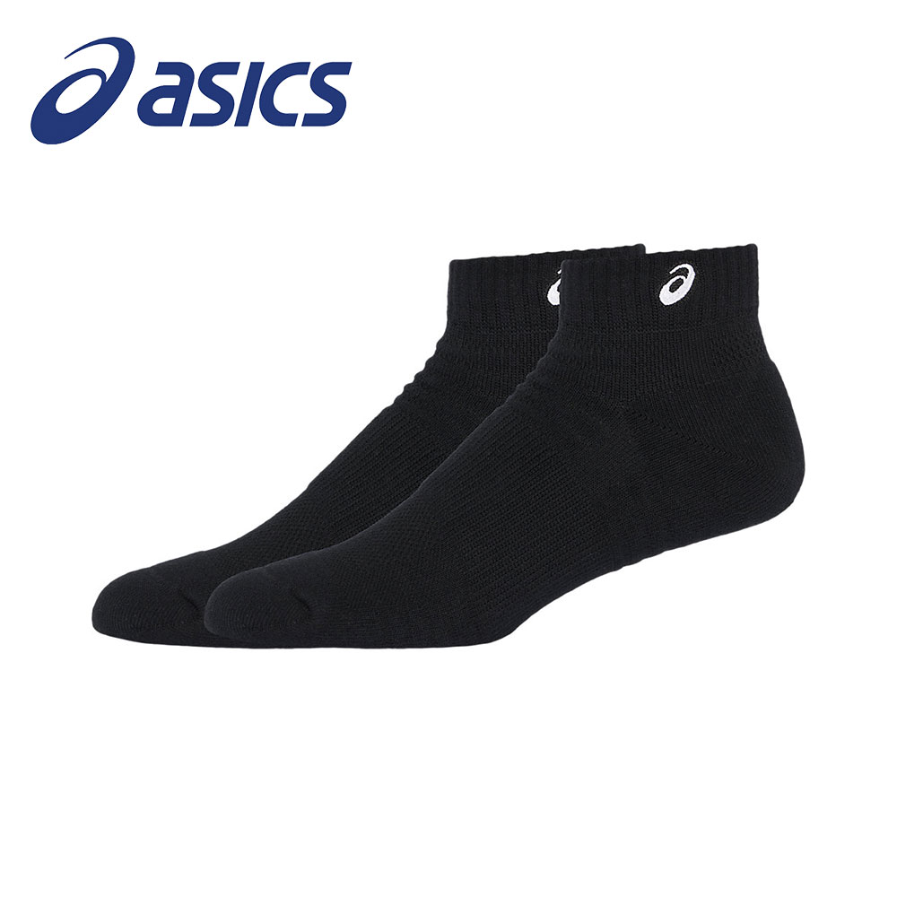 アシックス ソックス メンズ レディース ジュニア 靴下 足首丈 クルー丈 ショート ワンポイント ロゴ 中学生 高校生 定番 部活 運動 試合 スポーツ バレー バレーボール トレーニング クルーソックス ウェア 白 黒 ホワイト ブラック asics ソックス10 3033B869