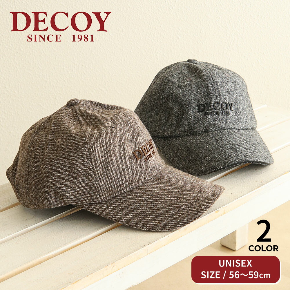 Rakuten - ＼MAX90%OFFセール／ DECOY キャップ 帽子 6パネル メンズ ブランド ロゴ ワンポイント レディース 日除け ローキャップ カーブドバイザー カーブキャップ メンズキャップ レディースキャップ 黒 ブラック ブラウン デコイ 2010152