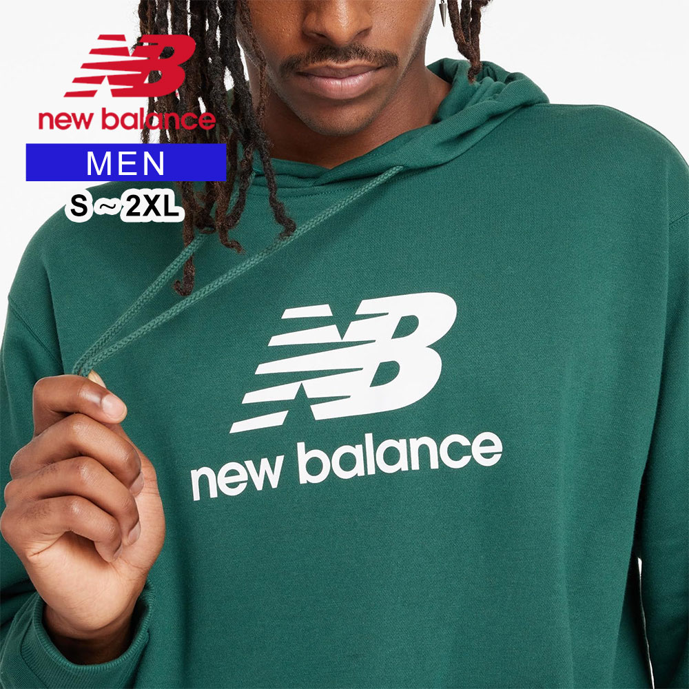 ニューバランス スウェット メンズ トップス パーカー トレーナー スポーツ フーディー ロゴ グリ ...