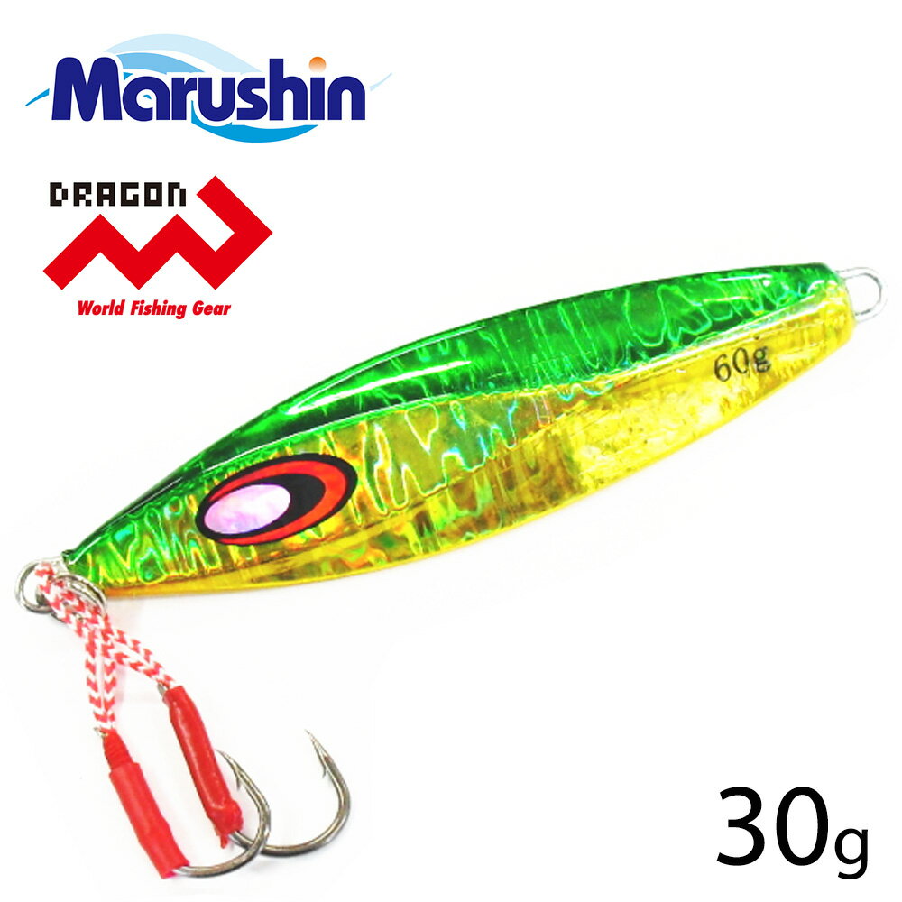 マルシン ペンタトニック グリーンゴールド 30g メタルジグ ハードルアー シーバス ルアー ソルトルアー ソルトウォーター ジギング シングルフック ヒラメ マゴチ キジハタ カサゴ メッキ アジ メバル カマス イサキ カツオ ヒラマサ カンパチ