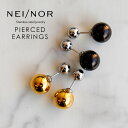 Nei/nor ピアス お肌に優しい つけっぱなしok サージカルステンレス 316L ジェンダーレス ファッション アクセサリー 錆に強い 変色しにくい スキンジュエリー 贈り物 プレゼント ゴールド シルバー ネイナー NnP-0121