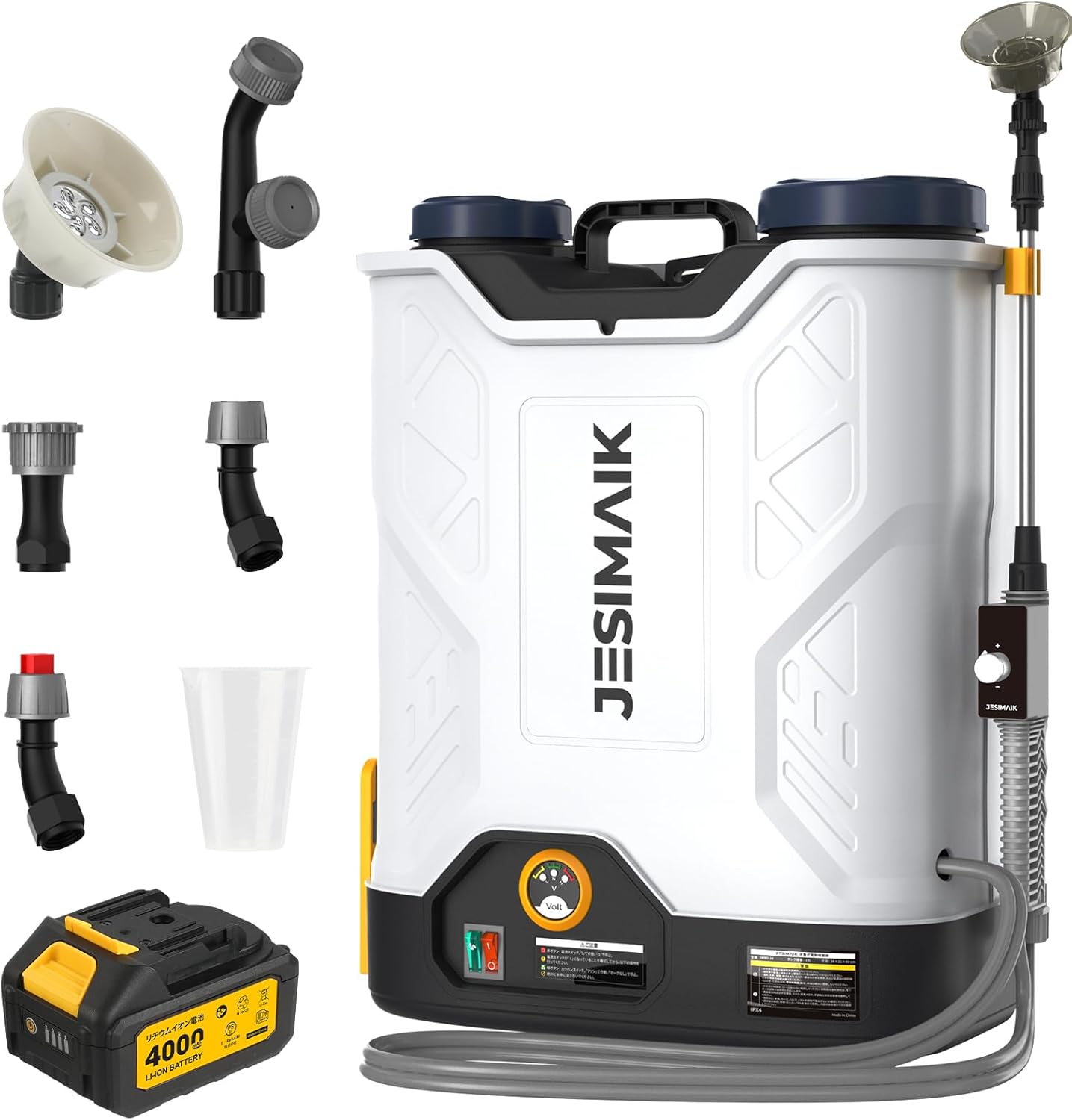 【公式店】JESIMAIK 充電式背負い噴霧器 18L 大容量 コードレス リチウムイオンバッテリー ...