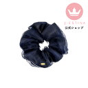 ブランド オーガンジー ヘア シュシュ NAVY ネイビー 紺 パーティー 結婚式 お呼ばれ アクセサリー プレゼント 普段使い ご褒美 高級 ブランド ヘアアクセ 誕生日 記念日 ギフト 女友達 彼女 妻 20代 30代 バースデー