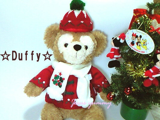 【SALE】コスチュームセット　Duffy(ダッフィー)ぬいぐるみSサイズ用♪クリスマス・ウィンターコスチューム　2014　2013　2012　ぼうし　マフラー　コート