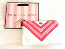 【アウトレット】【USA輸入】Victria’s Secret ヴィクトリア シークレット ポーチ Lサイズ ピンク ストライプ 手書き風 化粧ポーチ メイクアップポーチ ロゴ ハートファスナーチャーム ショップバッグ付き ヴィクシー ※若干のシミあり(4)