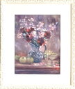 絵画 原画 「未来への贈り物」 水彩/パステル F6 アンティークホワイト 木製額付き お部屋に飾る絵 Yumi Kohnoura 神之浦由美 静物画 カーネー...