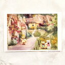 「クマ達のイングリッシュガーデン」 Yumi Kohnoura作 オリジナル・ポストカード 絵はがき 葉書 絵画 クマ テディベア 花 イングランド コッツウォ...