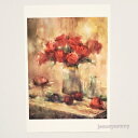 「Share happiness」 Yumi Kohnoura作 オリジナル・ポストカード 絵はがき 葉書 絵画 花 フルーツ 薔薇 バラ 静物画 【ネコポス対...