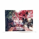 「Mariage」 水彩/パステル バージョン Yumi Kohnoura作 オリジナル・ポストカード 絵はがき 葉書 絵画 パティオ 花 中庭 風景画 スペイ...