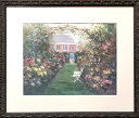 絵画 原画 「Le Jardin Secret」 水彩/パステル F6 アンティークブラック 額付き Yumi Kohnoura 神之浦由美 風景画 フランス ...