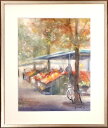 絵画 原画 「Fruits Marche」 水彩/パステル F6 アンティーク シルバー 木製額付き お部屋に飾る絵 Yumi Kohnoura 神之浦由美 ス...