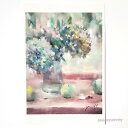 「Ripeness 〜 円熟」 Yumi Kohnoura作 オリジナル・ポストカード 絵はがき 葉書 絵画 花 秋色紫陽花 アジサイ フルーツ 静物画 【ネコ...