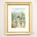 絵画 「おしゃべりなクマ達 2」 水彩/パステル 原画 静物画 風景画 お部屋に飾る絵 アンティーク ホワイト×シルバー フレーム ヨーロピアンインテリア 額縁...