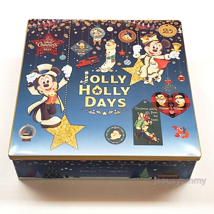 ミッキー　ミニー　アソーテッド・クッキー　お菓子　缶　イッツ・クリスマス・タイム！　2021　東京ディズニーシー限定　JOLLY HOLLY DAYS　お土産 【DISNEY】