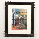 絵画 「bothered mom 2」 水彩/パステル 原画 静物画 風景画 絵 お部屋に飾る絵 アンティークブラック ヨーロピアンインテリア 額縁 Yumi ...
